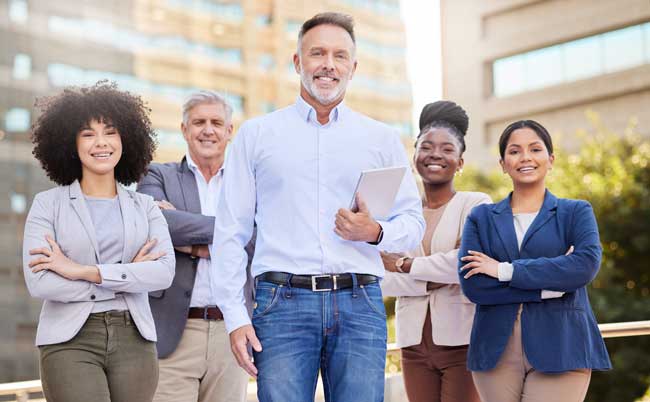 diverse group of business people