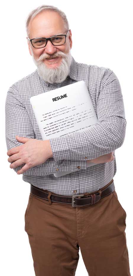 man holding reume